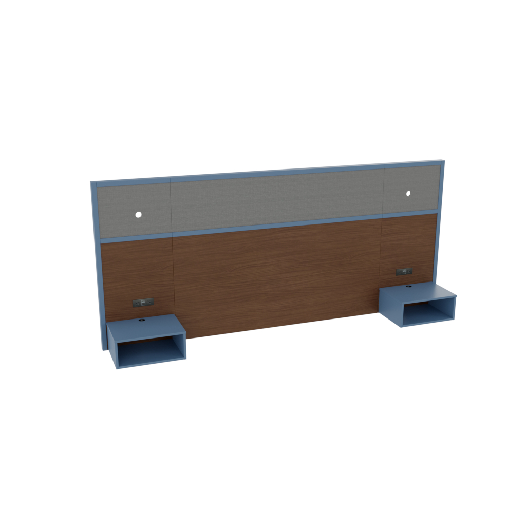 King Headboard Cabeceira King com mesa de cabeceiras flutuantes