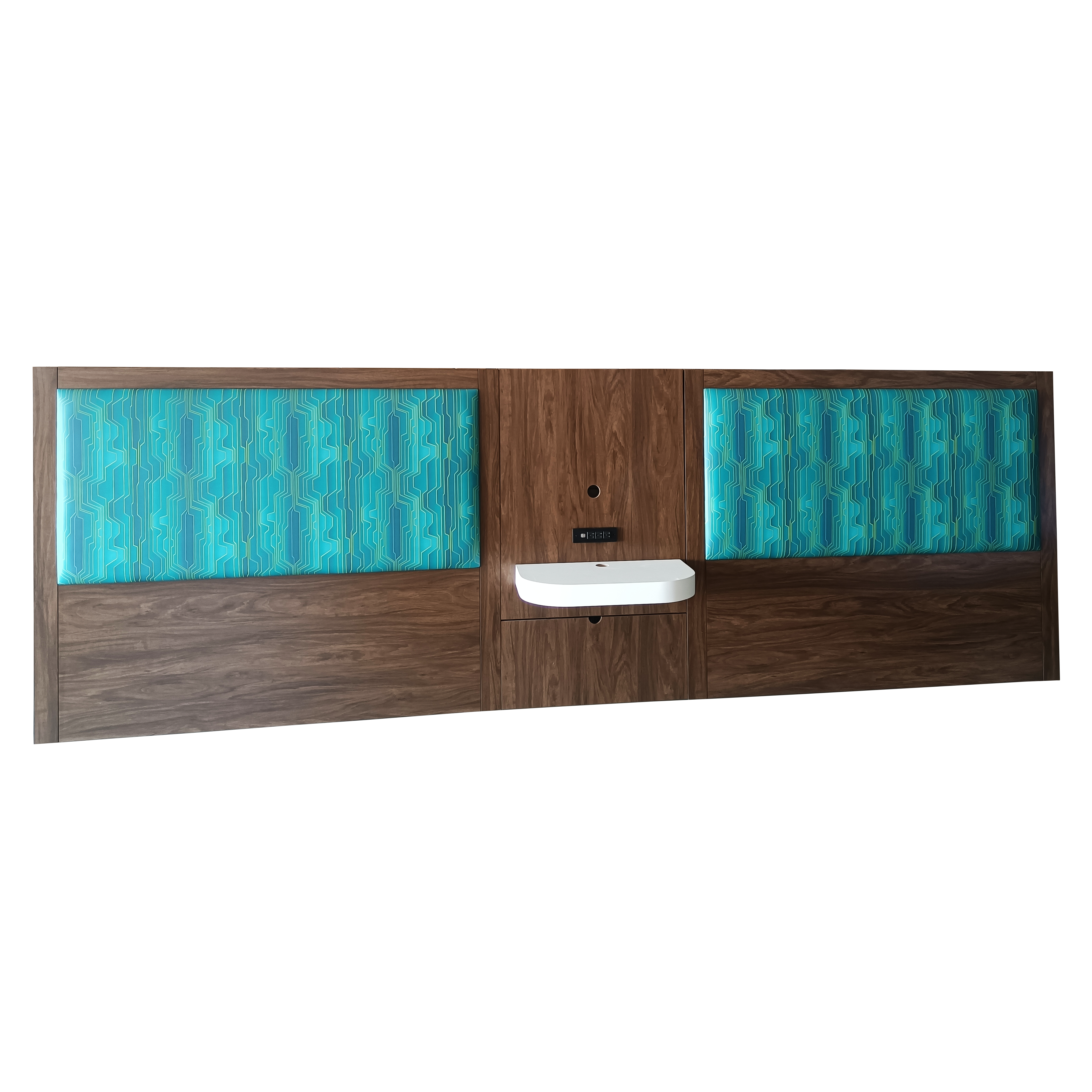 QUEEN HEADBOARD WITH NIGHTSTAND Cede de cabeceira queen com mesa de cabeceira