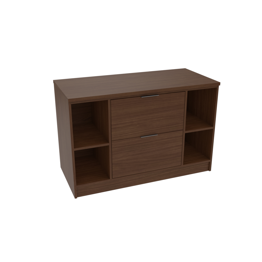 Dresser 2 gaveta com cubbies