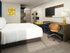 Mobília de quarto de hotel compacto e durável Comfort Rise &amp; Shine
