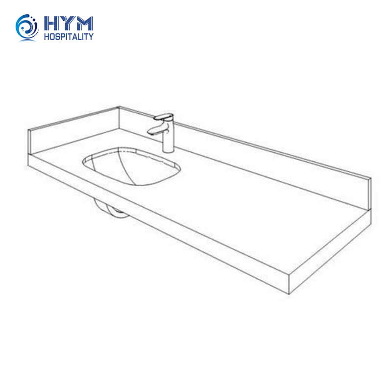 CG-219 Vanity Top para Bases de Vaidade de Estúdio Hotel Guestroom Candlewood Suites