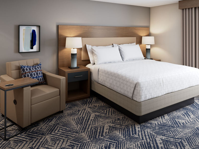 Conjunto de móveis de quarto de hotel Candlewood Suites Slate Scheme