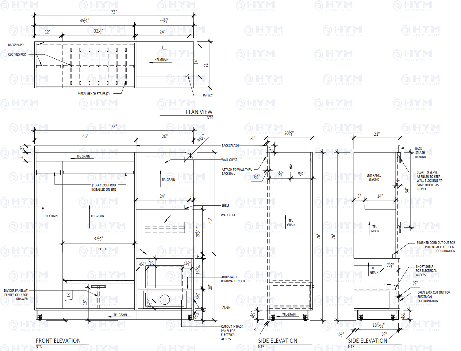 Unidade de guarda-roupa