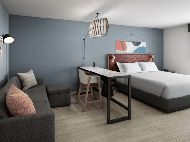 Conjunto de móveis de madeira para quartos de hotel de Atwell Suites