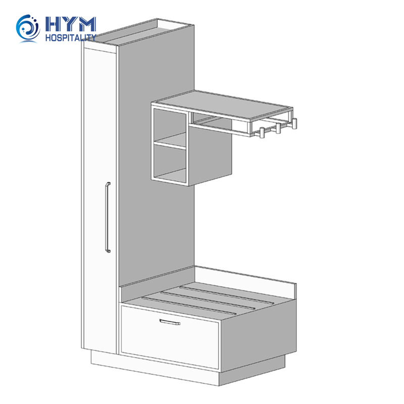 GR-315 Hampton por Hilton Hotel Guestroom Studio Suite Closet